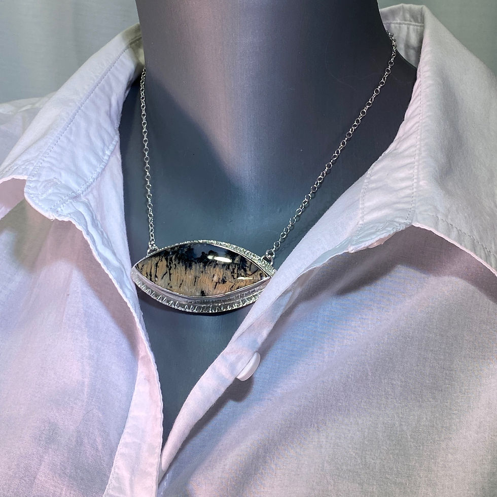 Thumbnail: Tiger Stripe Agate necklace 