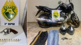 Homem é preso com arma de fogo após praticar roubo em mercearia