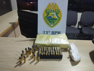 Homem é preso com mais de um quilo de cocaína e munições
