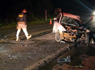 Acidente entre carro e caminhão deixa um morto na BR-373 em Coronel Vivida