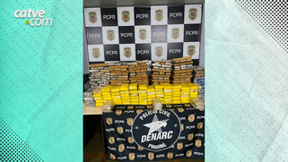 Denarc de Cascavel apreende caminhão carregado com maconha, cocaína e crack na BR 277