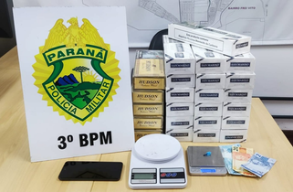 Homem é preso com cocaína e cigarros contrabandeados em Chopinzinho