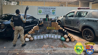 Após perseguição, jovem é preso com 530 kg de maconha