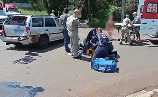 Condutor de motocicleta fica em estado grave após colisão