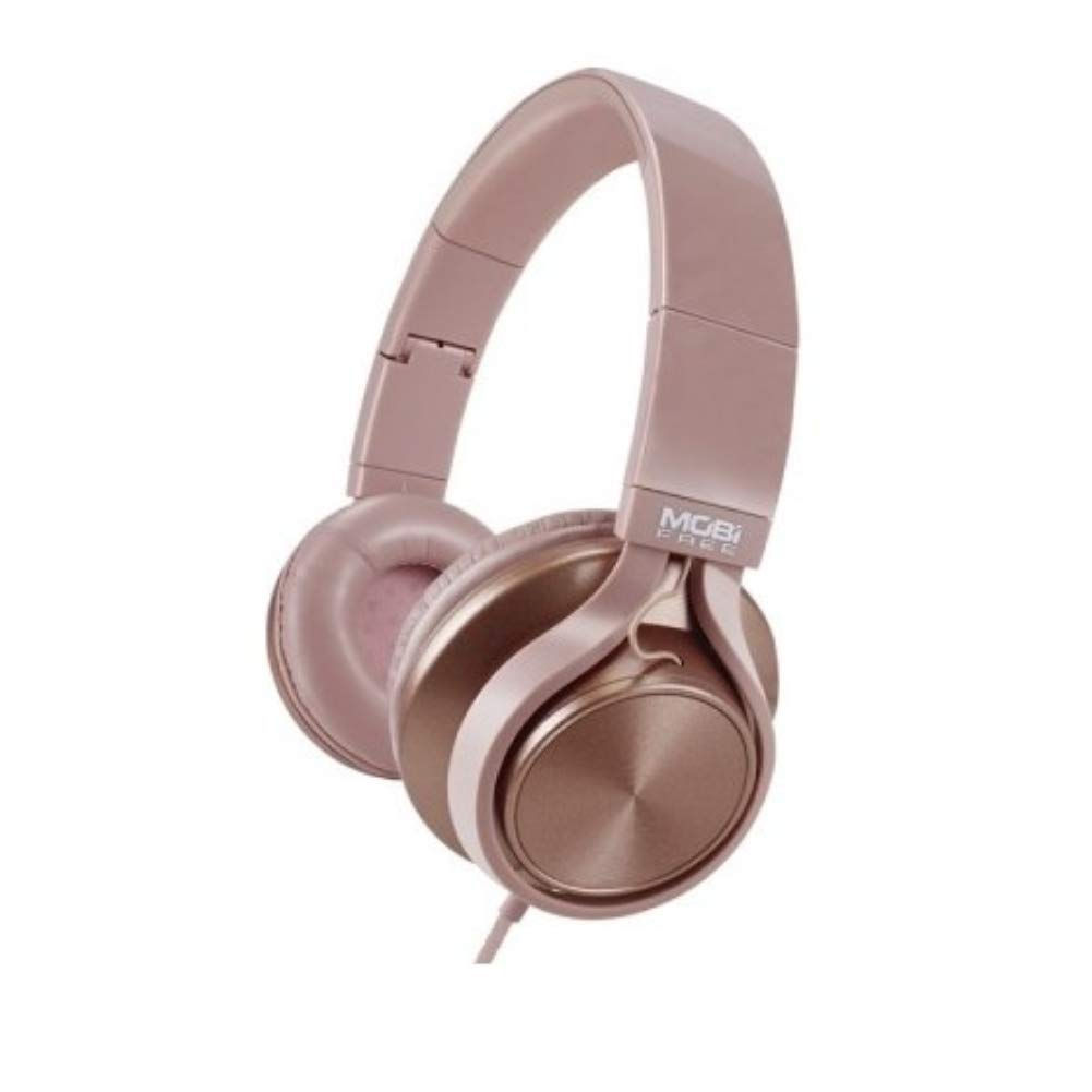 MobiFree Audifonos Diadema Headset MB-02011 Metallic Rosa Alámbrico 1.2 M para S