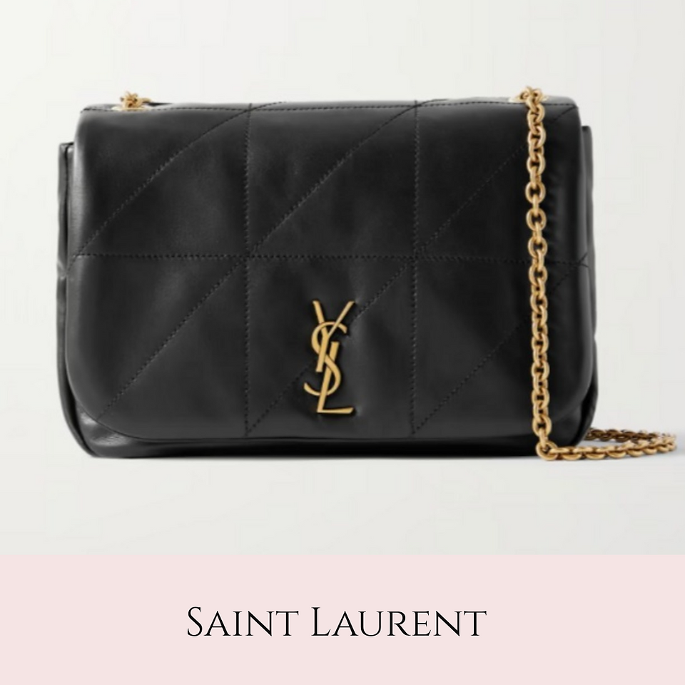 Saint Laurent Jamie 4.3 Small Quilted Black Leather Bag with Gold Chain