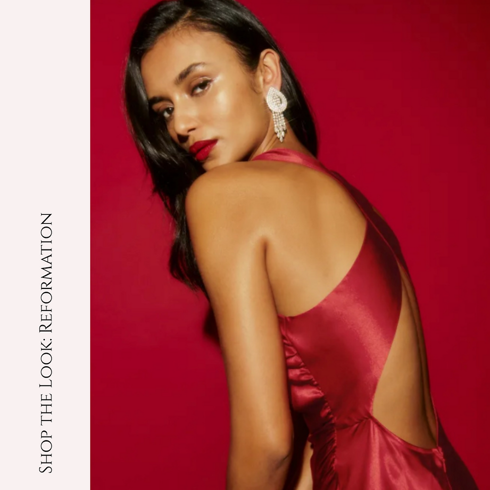 Reformation Casette Silk Dress - Sleeveles Midi in Sangre, Red Charmeuse A Line Dress with Open Back and Wide Criss Cross Straps