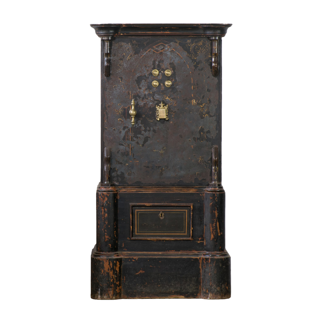 Outstanding Colonial Antique Safe Cabinet