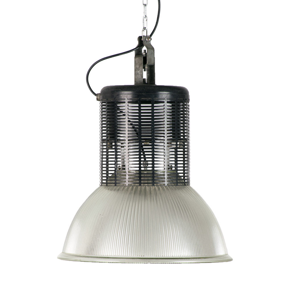 Rare French Holophane Glass Light