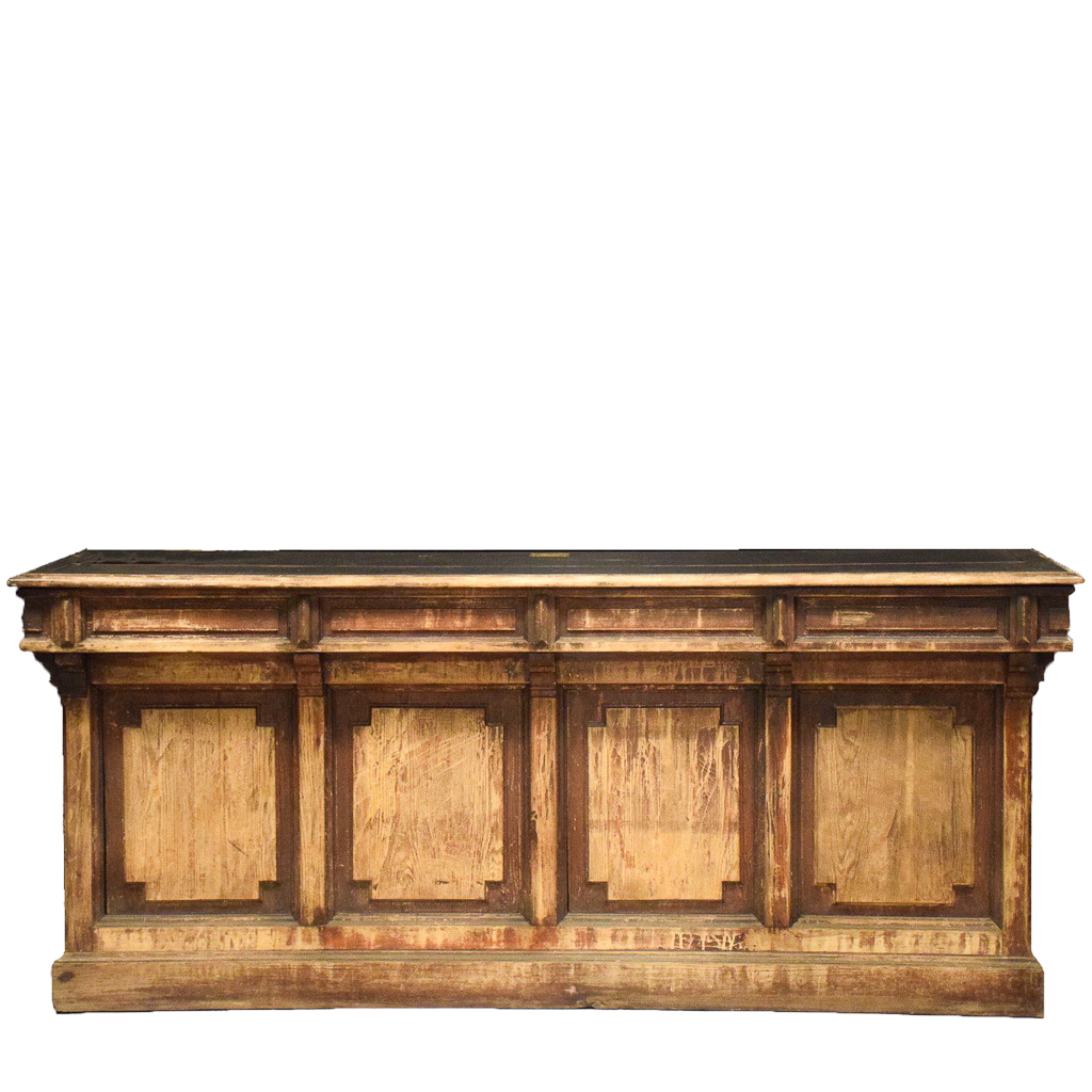 Imposing French Shop Counter, Original Patina