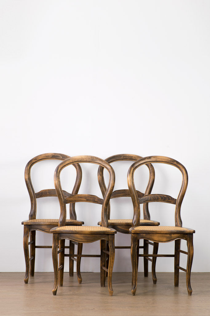 縮圖：Set of Four Antique Louis Philippe Caned Chairs