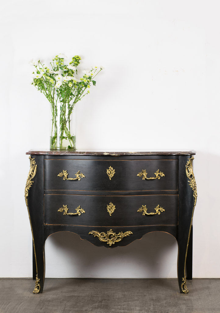 Thumbnail: French Louis XV Ormolu-mounted Marble-top Commode