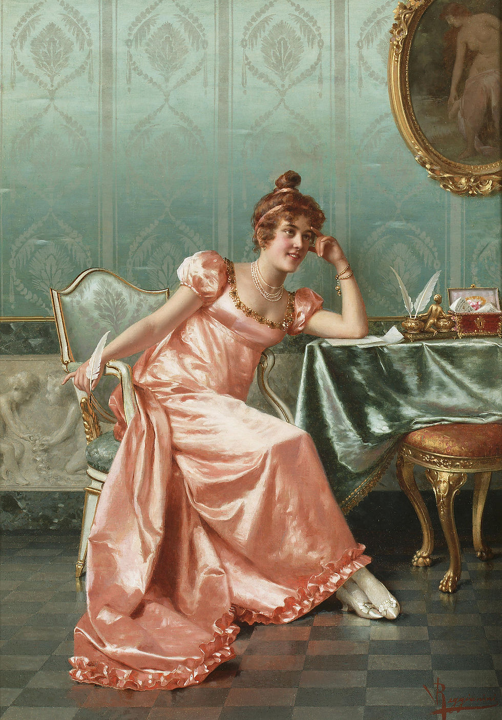 Composing a Letter, Vittorio Reggianini (Wikimedia Commons)