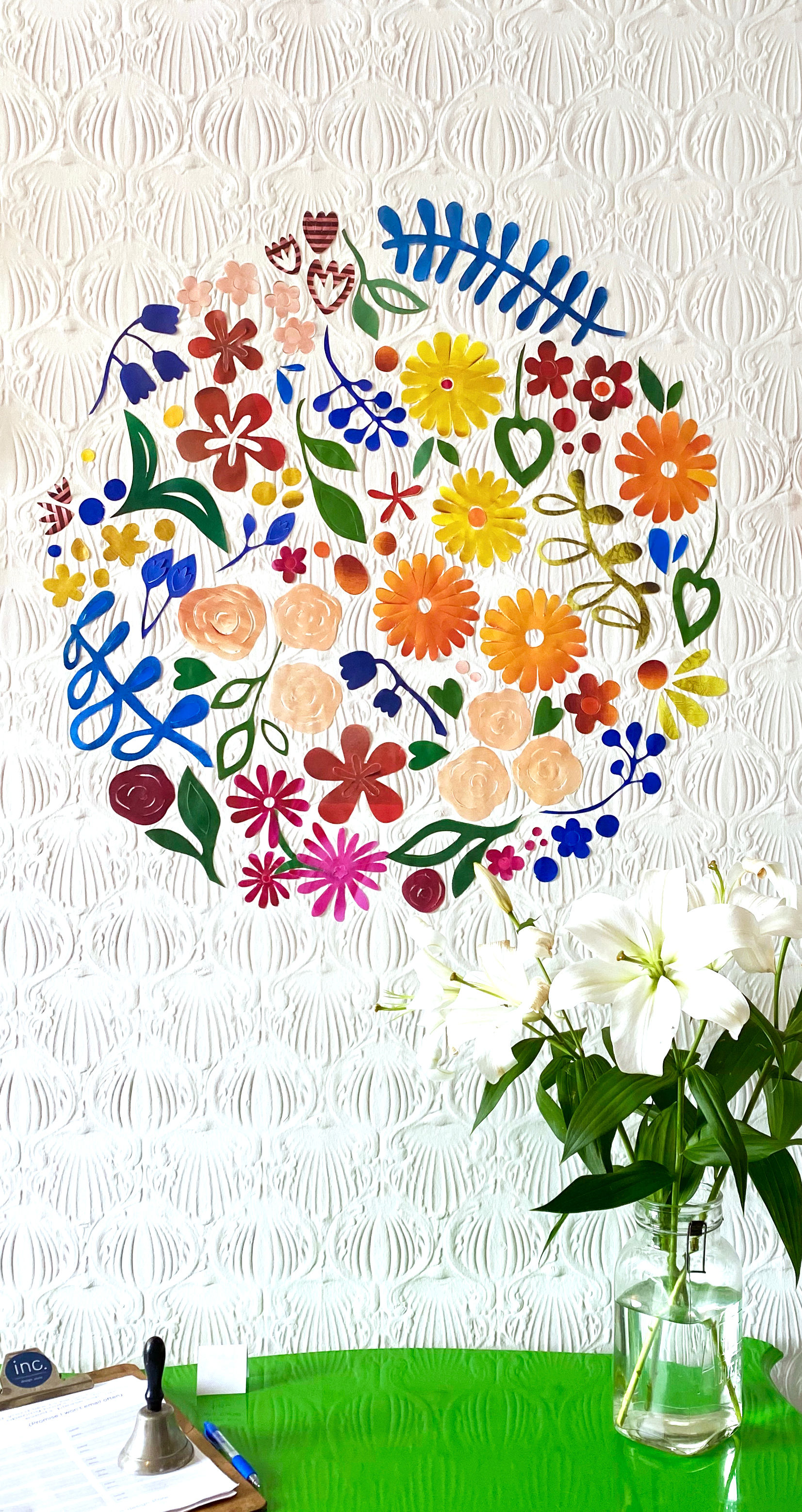 Restickable floral installation [R]