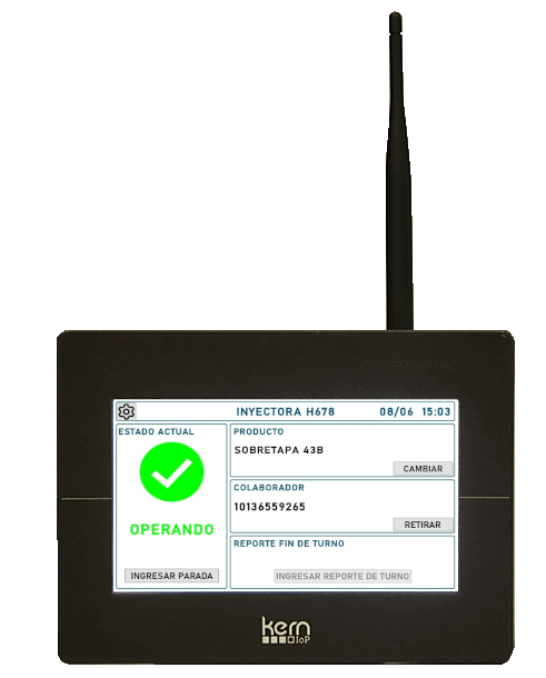 HMI de Adquisición de datos KERN IoP SmartPro Industria 4.0 procesos de inyección de plásticos reducción de costos por pieza