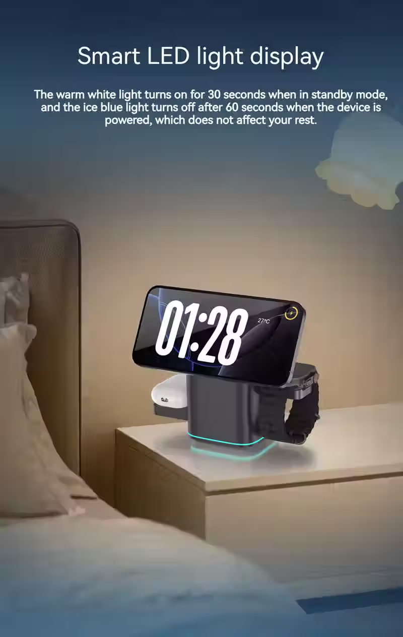 Thumbnail: TechTide 3-in-1 Magnetic Wireless Charging Station