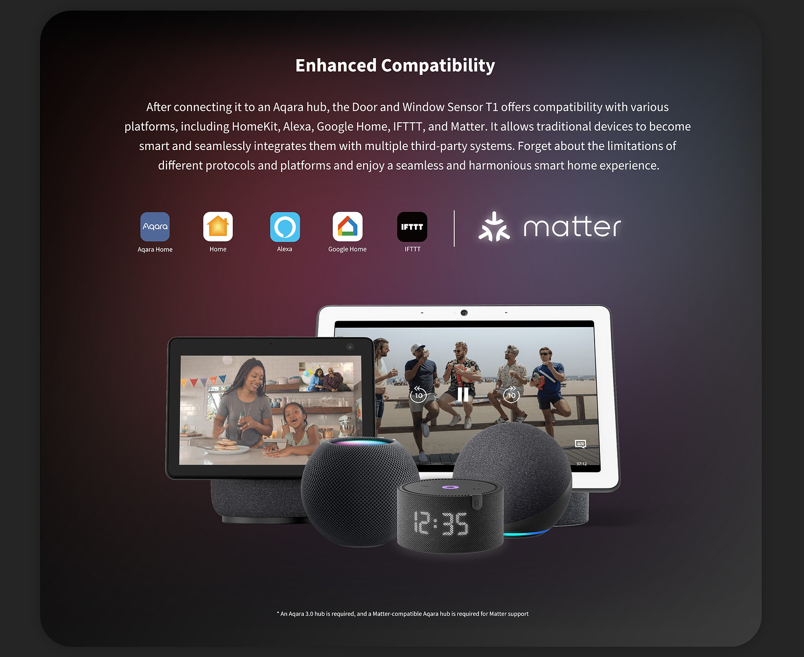 Aqara Door and Window Sensor T1 when connected to an Aqara hub, the Door and Window Sensor T1 offers compatibility with vario