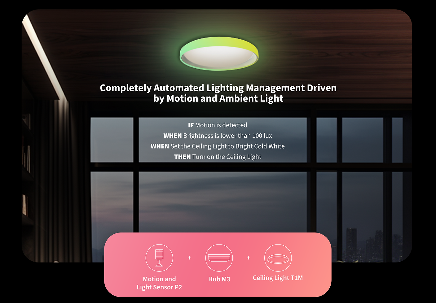 Aqara Motion and Light Sensor P2 offers completely automated lighting management, driven by motion and ambient light levels. 