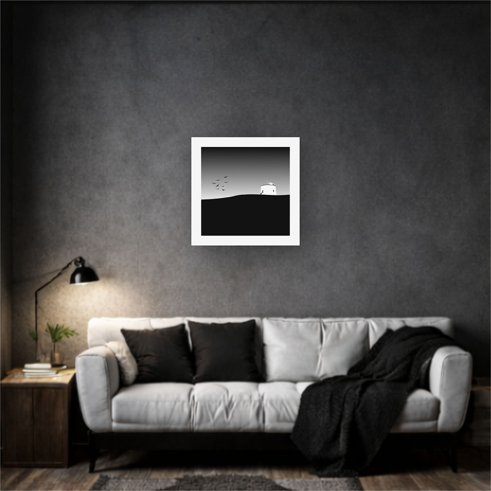 Thumbnail: martello on the cliff | Minimalist Matte Print