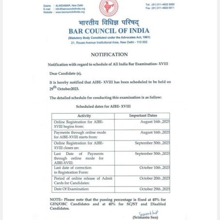 AIBE EXAM 18