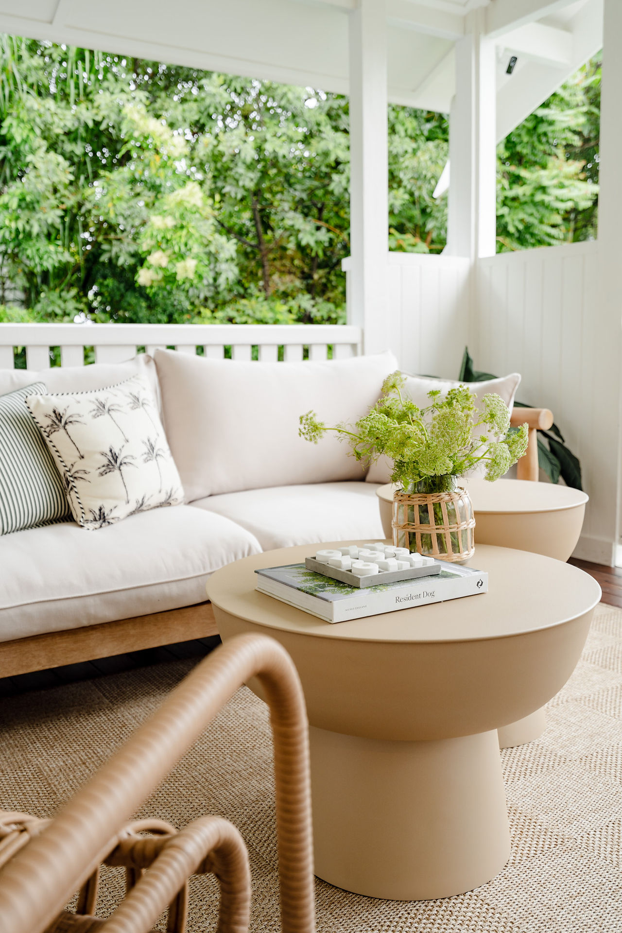 outside vingette of outdoor furniture luxury by haus of gray