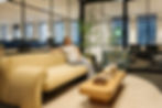 Shanty sitting on Sarah Ellison couch commercial interior design brisbane