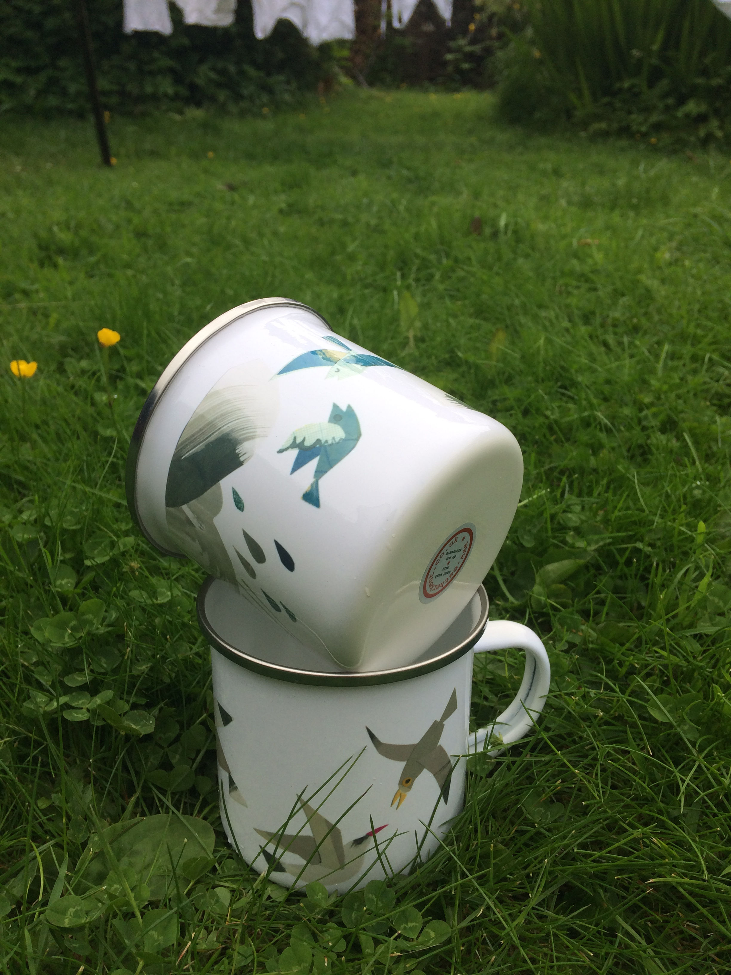 Come Rain or Shine Enamel Mug