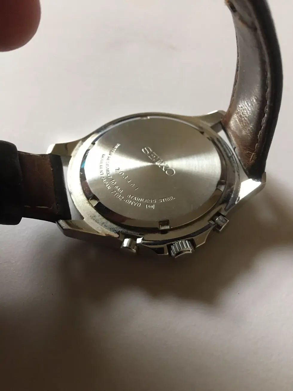 Thumbnail: Seiko chronograph mens watch 7T92-0NY0