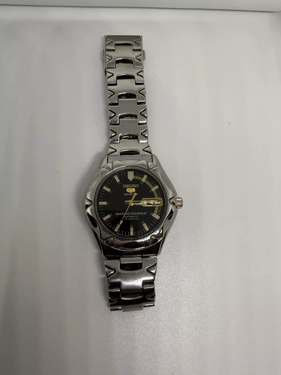 Thumbnail: Seiko 5 Sports Automatic 23 Jewels Japan Made 7S36A In Working 100M
