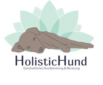 Logo HolisticHund, Hund mit Lotusblume