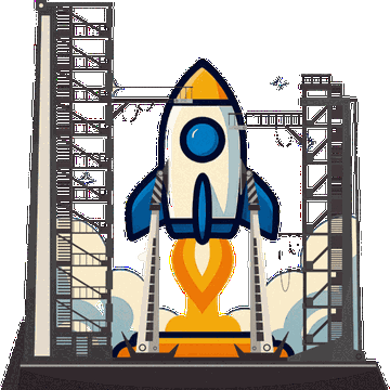 A rocket lifting off from its launch pad
