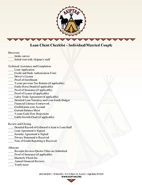 Loan Client Checklist - Individual-Marri