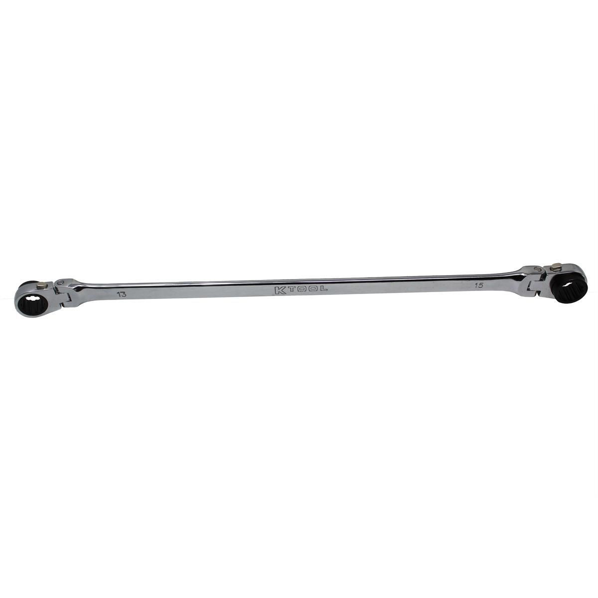 K Tool International Wrench 13mm x 15mm Metric Ratcheting Reversible Double Box
