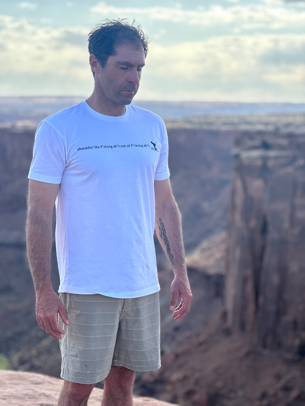 White and Black Shreddin' T- Shirt