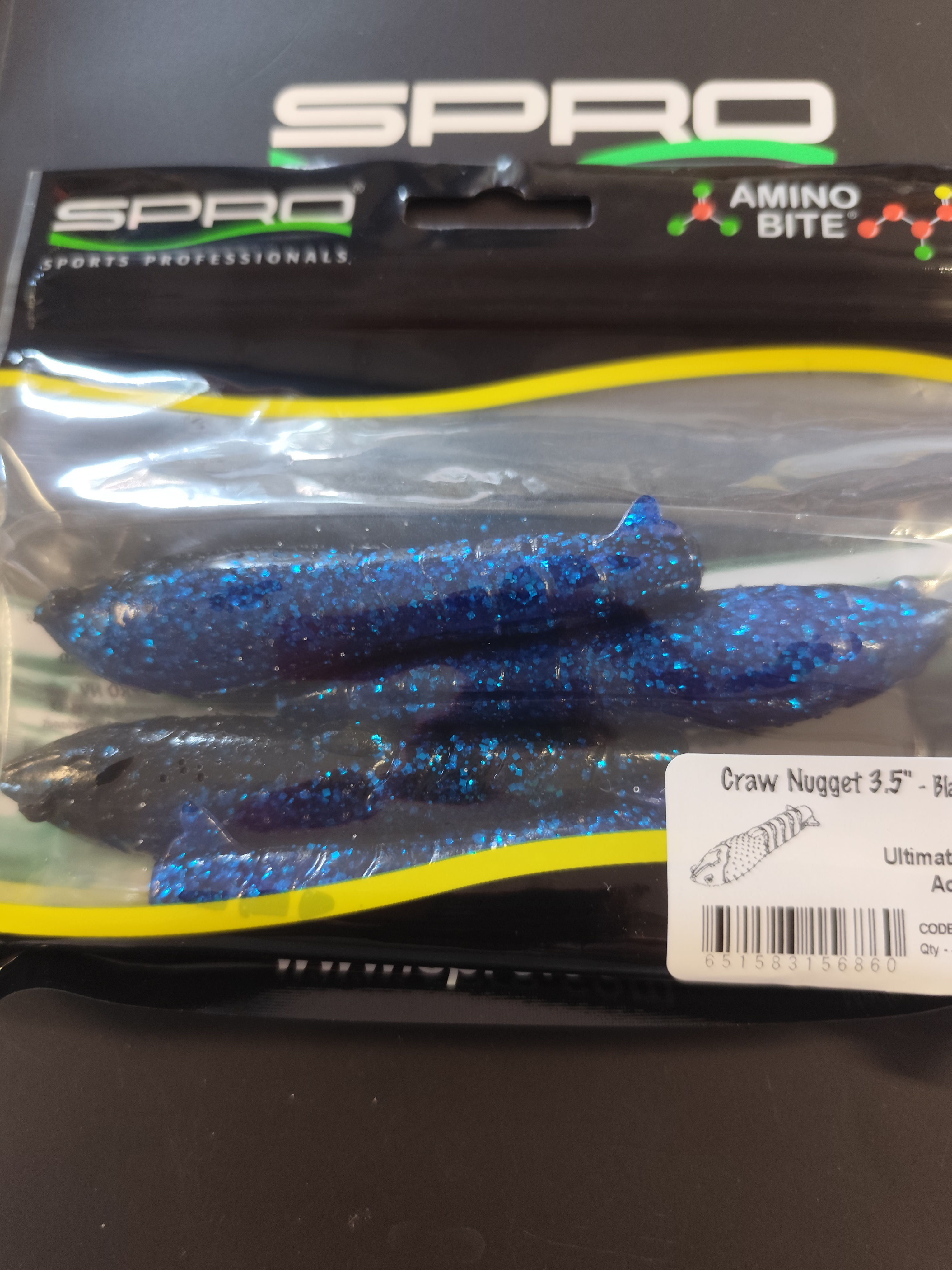 nouveautés SPRO 2025 CRAW NUGGET 3"5 Black Blue