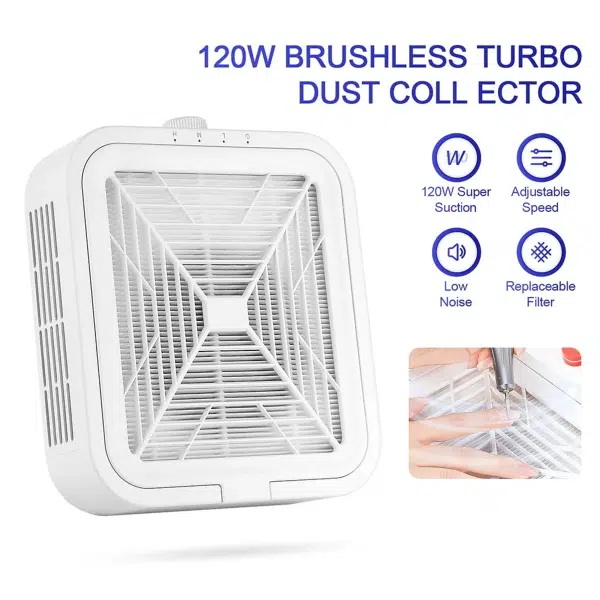 שואב אבק 120W לניקוי אבק מניקור עם מסננים כפולים