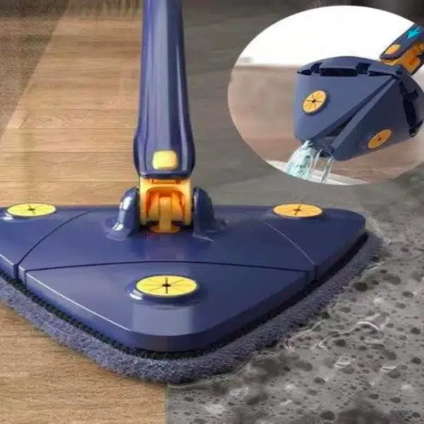 מגב תלת-פונקציונלי מסתובב 360° – ניקוי רטוב ויבש לרצפות