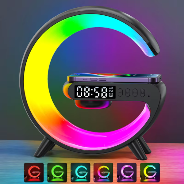 מנורת אור לילה RGB עם רמקול אלחוטי