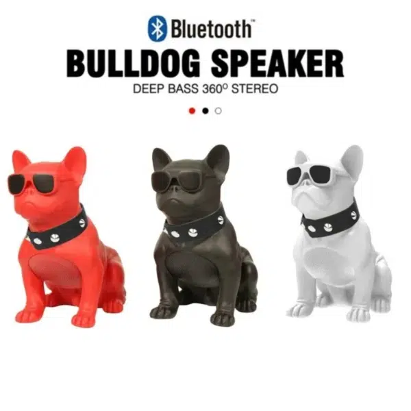רמקול Bluetooth נייד אלחוטי בצורת בולדוג – בס כבד ואיכות צליל 3D
