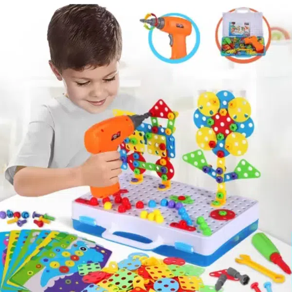 ערכת צ�עצועים חינוכית לילדים – מקדחה וכלי עבודה