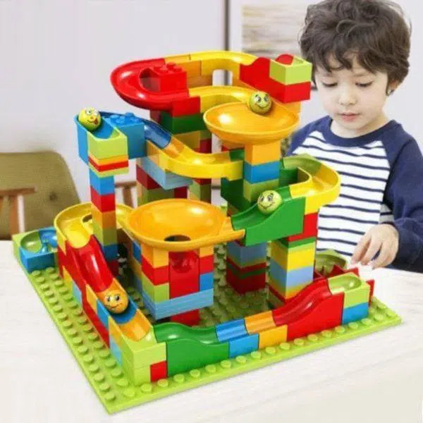 משחק הרכבה לילדים מסלול מרוץ כדורים