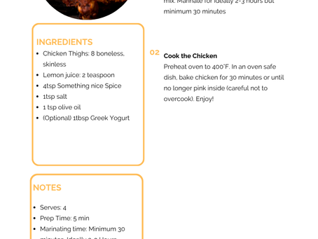 Something Nice Spice Oven Baked Chicken Thighs