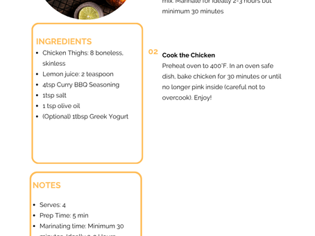 Smoky Curry BBQ Oven Baked Chicken Thighs
