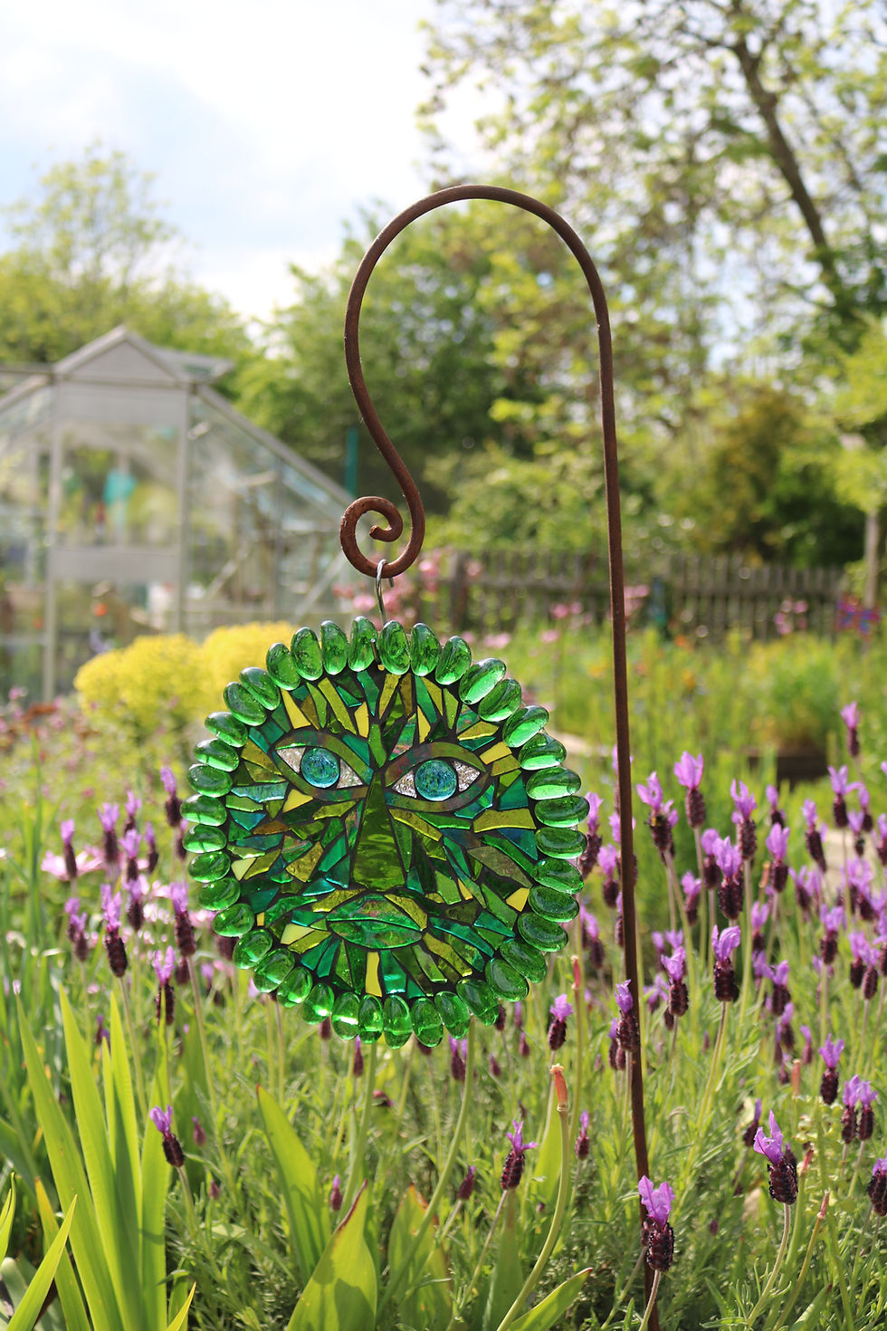Thumbnail: Green Man: Glass Hanging Garden Mosaic