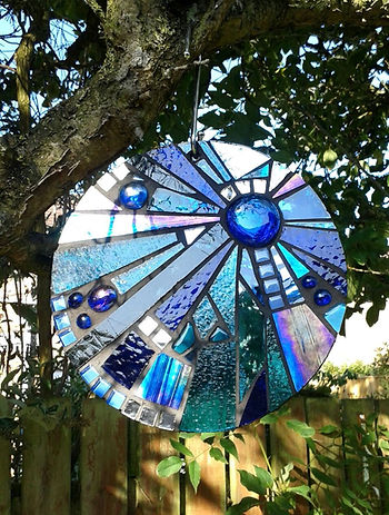 hanging glass mosaic