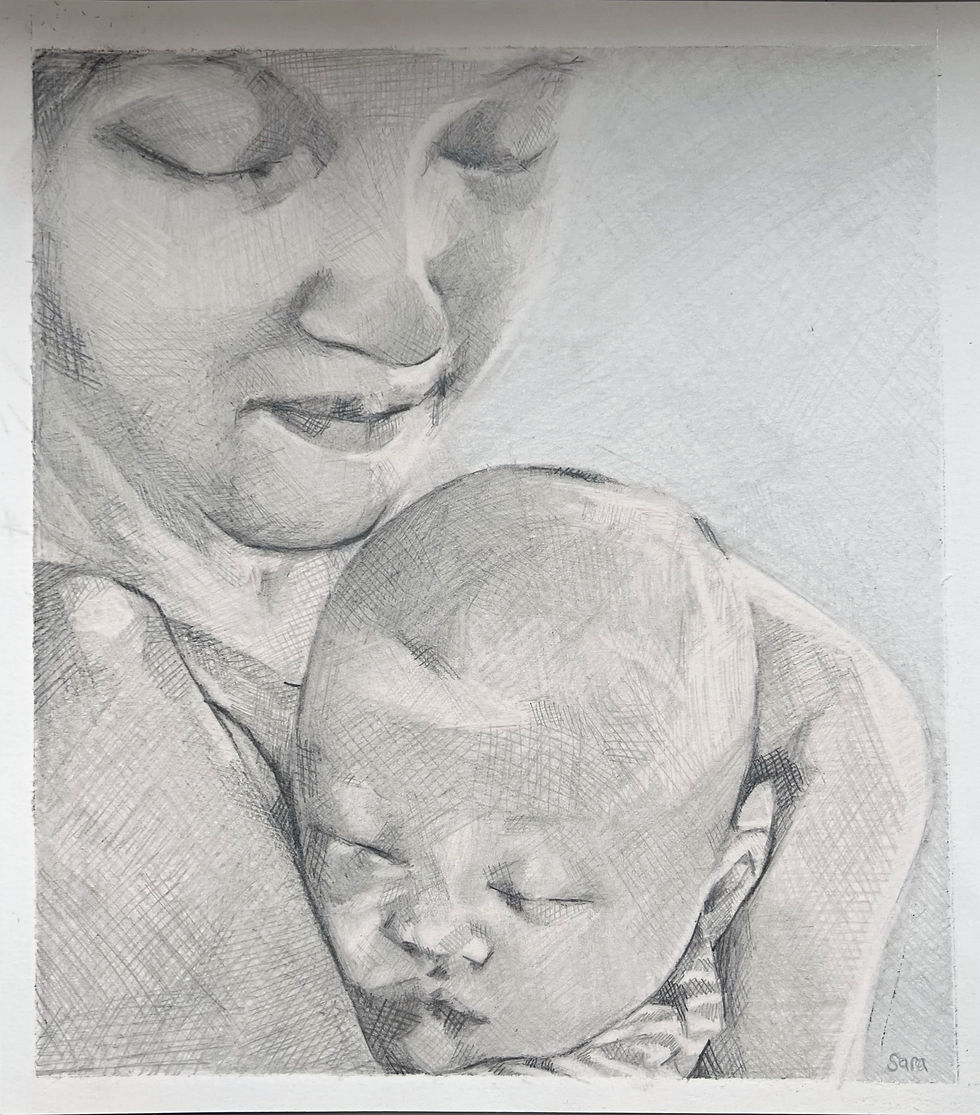 Thumbnail: Pencil on paper portrait