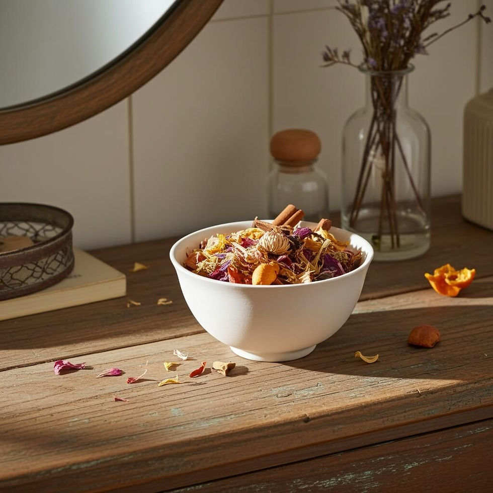 Bowl used for scented pot pourri in the house