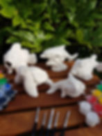 Ocean animals blank bisque ceramic figures adult pottery painting party kit