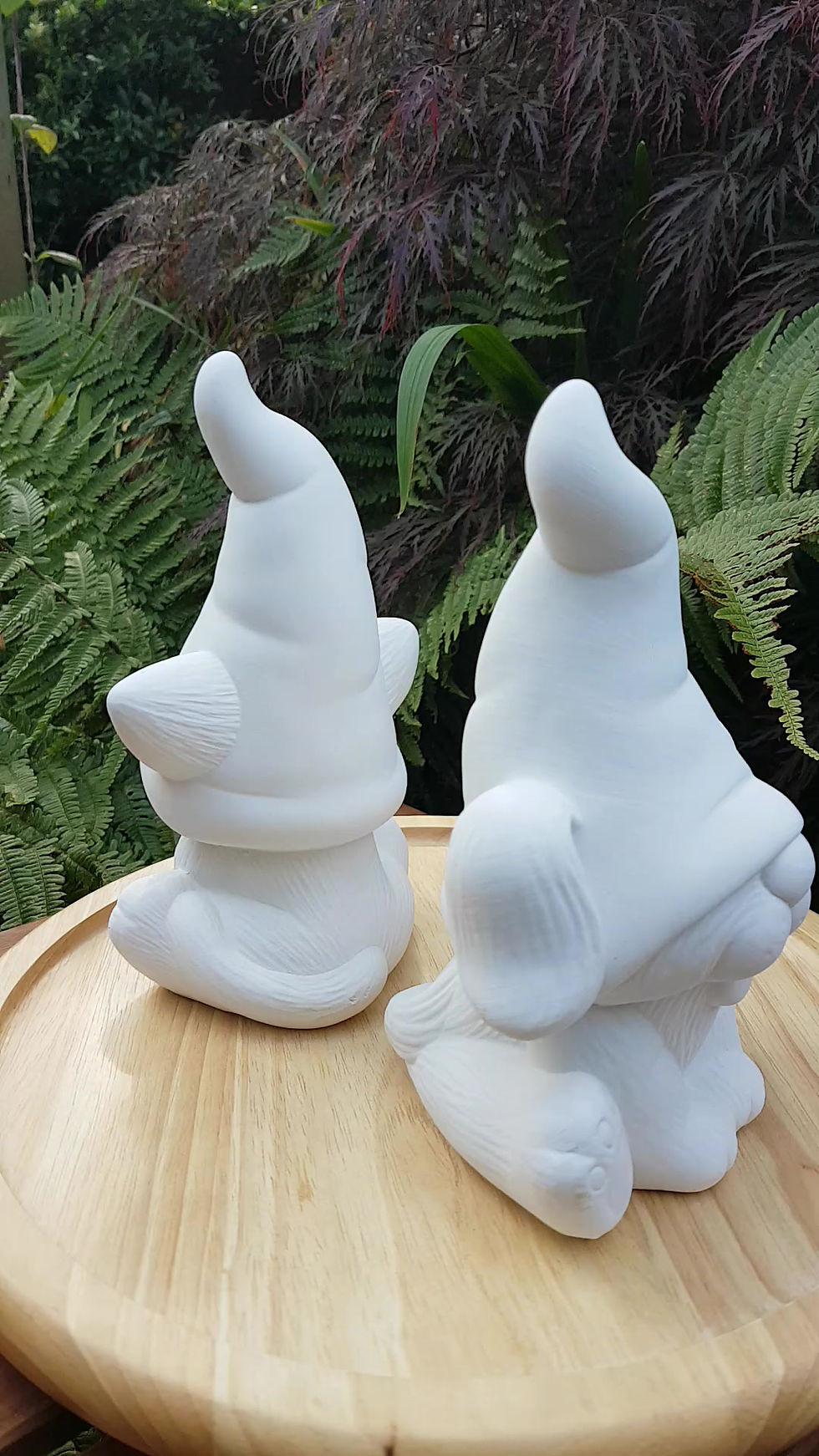 Thumbnail: Puppy and kitten gnome gonk ceramic figures 360 degree view video