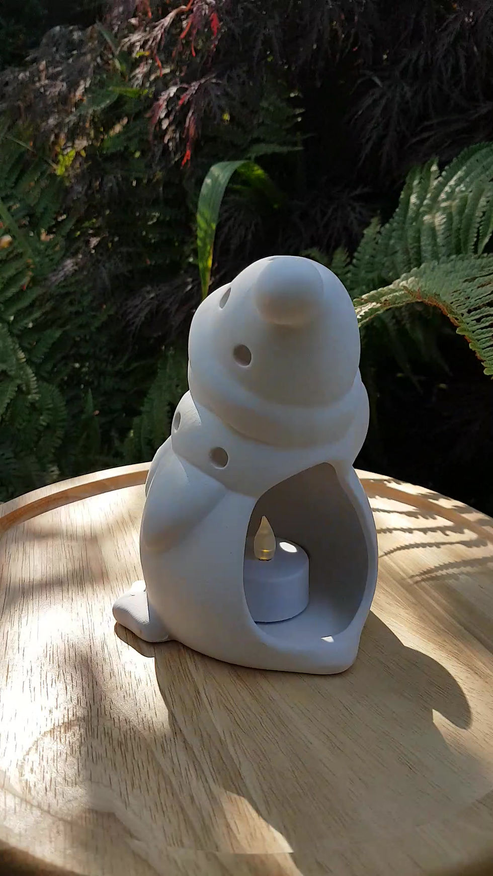 Thumbnail: Penguin tea light holder ceramic figure 360 degree view video
